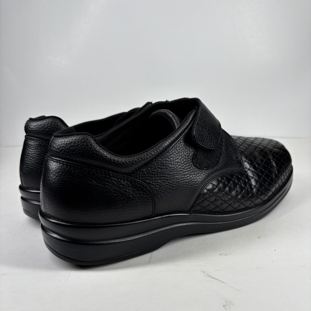 Stride Lite Classic Sydney Men's 12W/Women's 13XW Black Leather Diabetic Shoes - Picture 12 of 16